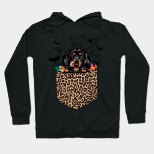 Cute Dachshund Dog Lover Gift Leopard Dachshund Halloween Hoodie